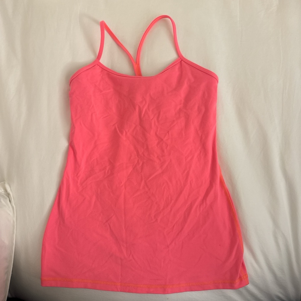 Lululemon Coral Tank Top with Built in Bra